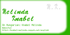 melinda knabel business card
